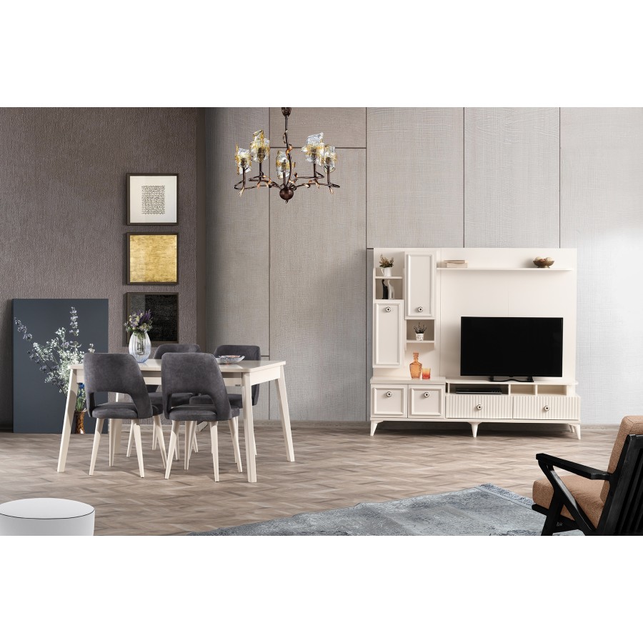 LEYLAK TV ÜNİTESİ MASA SANDALYE